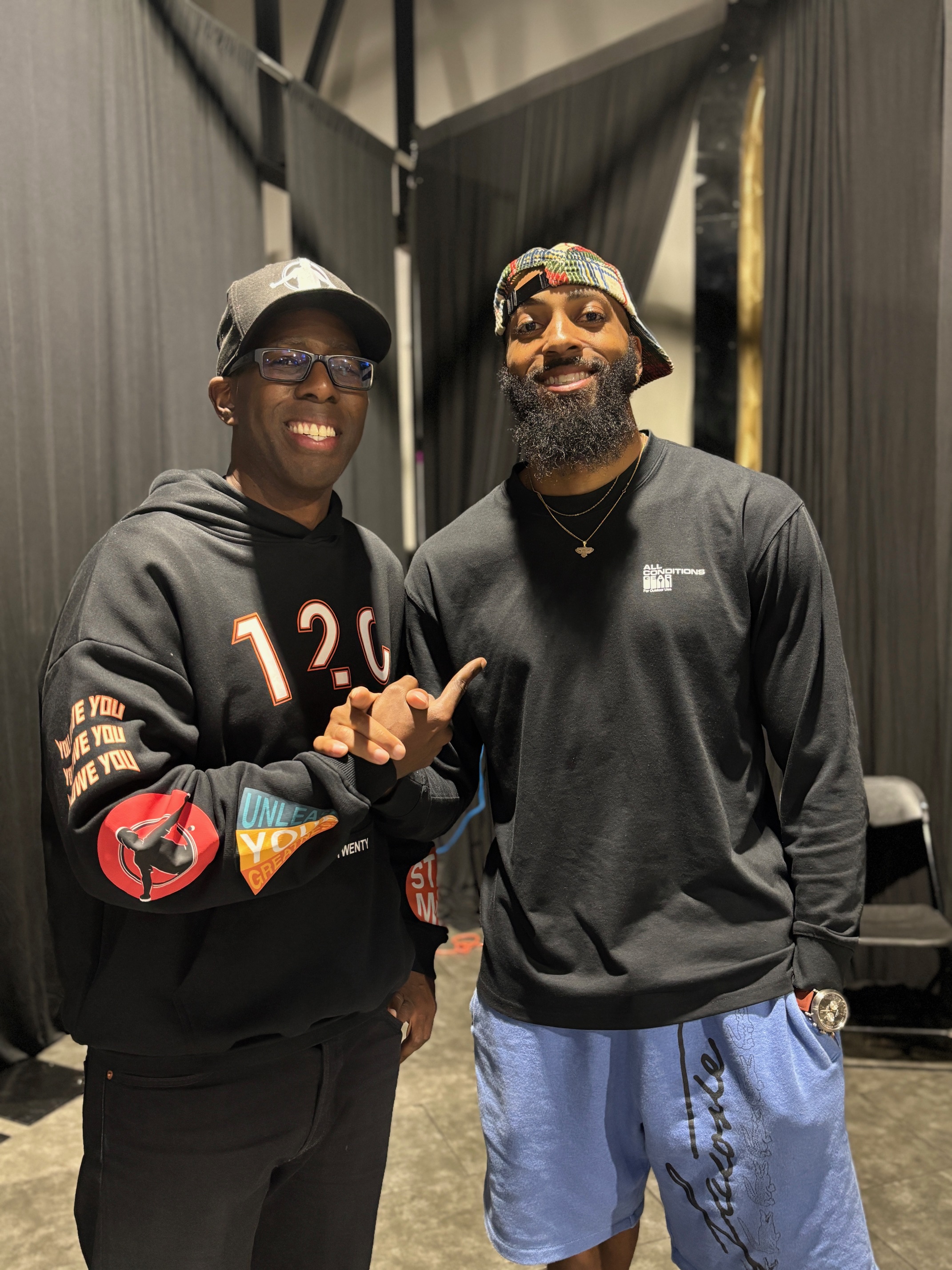 Nick Parks with Karl Phillips